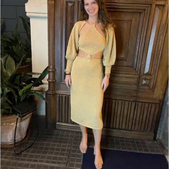 Cult Gaia Salima Knit Dress in Sand - Picture 8 of 11